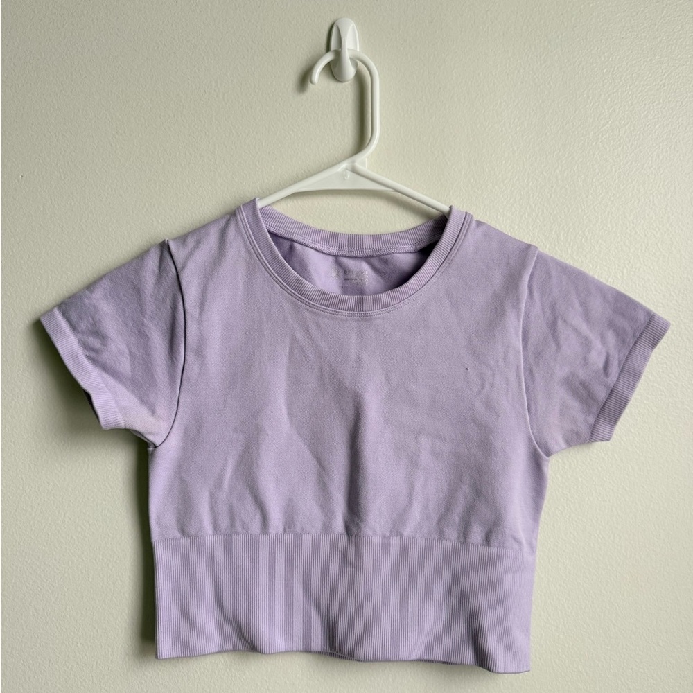 Offline Lavender Cropped T-Shirt - Picture 1 of 3